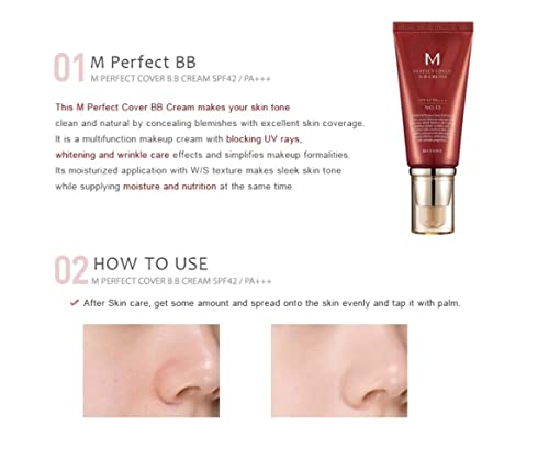 Base Facial Missha Perfect Cover BB Cream SPF 42 13 Bright Beige