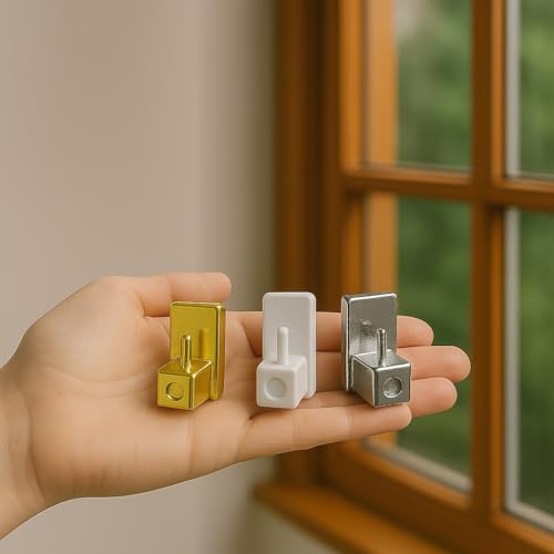 Byour3 - Ganchos Adhesivos Cortinas Portavisillos Para Colgar Sin taladro Barras Extensibles Soportes Barra Cortina Pared Vidrios Ventanas Baño Cocina Hogar (Set 4 Unidades, Oro)
