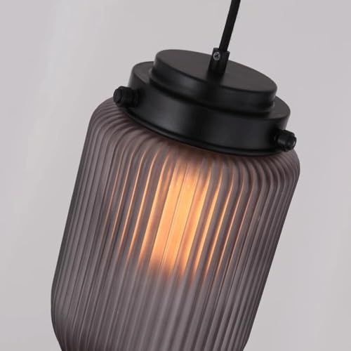 Lampe suspendue E27 lustre verre luminaire salon chevet - 5