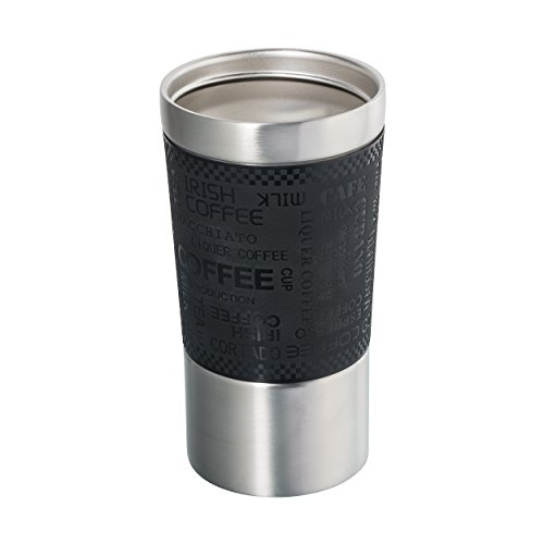 Schmalz Acero INOX. Recipiente Bebida Kingston Taza Térmica con Grabado Taza Aislante Grabado Grabado por Láser Doppelwandiger Acero INOX, Zona Hecho del Silicón 350ml - Negro, mit Gravur - imagen 3