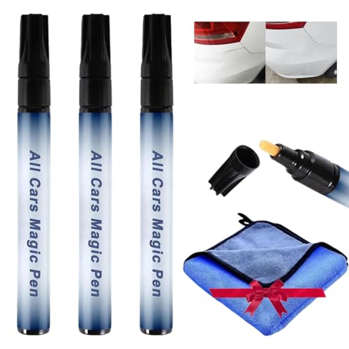 3PCS All Car Magic Pen for Car Scratches，Car Paint Scratch Repair Pen，Lightweight and Fast for All Car Colors, Long-Lasting Performance