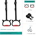 FREHOMEE Professional Gymnastic Rings,Both for Adults and Kids,Support 440lb,Home Fitness Equipment,Indoor and Outdoor Pull-up Bar for Stretching and Height Increase (Reddark-1.5m)