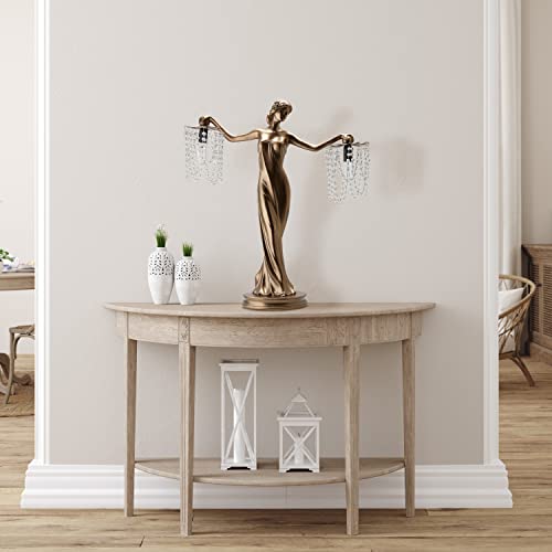 River Of Goods Beaded Table Lamp - Lamps For Bedroom - Bedside Lamp - Grecian Goddess - Statue Style #TOP7