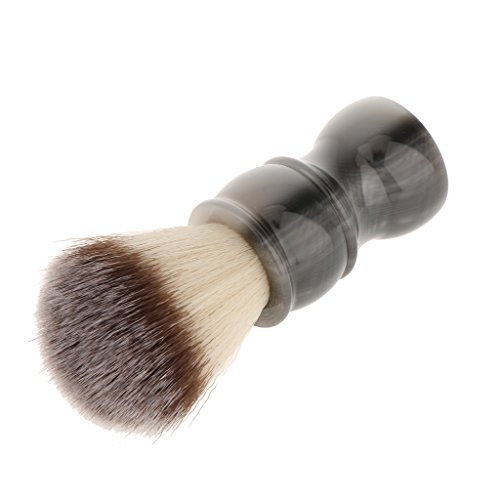 F Fityle Escova de barbear masculina durável + conjunto de canecas de sabonete para barba de metal p