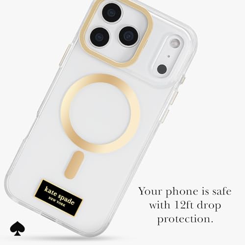 Image of kate spade new york iPhone 17 Pro Max Case with Camera Stand - Compatible with MagSafe - Designer Phone Case - Icon Clear