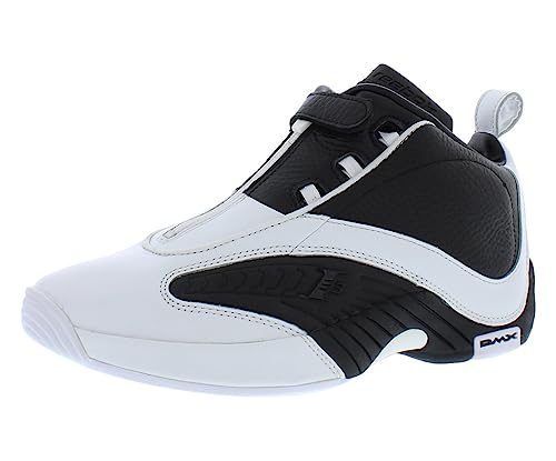 Reebok Answer IV Mens Shoes Size 9, Color: White/Black/Silver Metallic