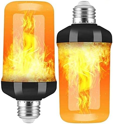 Facarler Ampoule à Flamme E27, 2 Pack LED Ampoules Effet de Flamme avec Capteur de Gravité, LED...