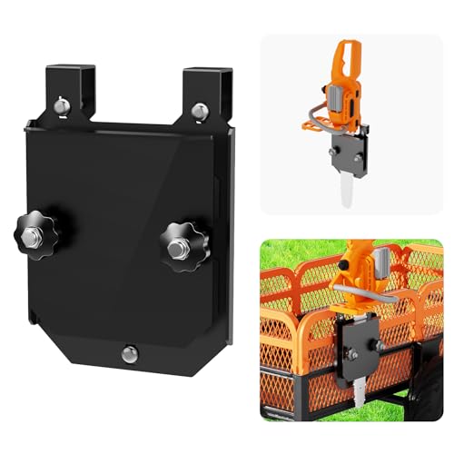 Wyckoff Chainsaw Holder with 2 Foam Padding Heavy Duty Material Easy to Install for Bannon Utility Trailers Steel Dump Cart Trailer Tractor Fit Steel Tubes Less Than 1