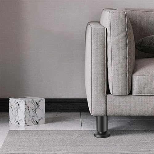 Patas telescópicas ajustables que nivelan tus muebles de acero inoxidable negro 8