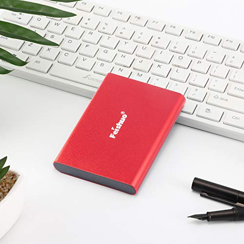 FEISHUO Tragbare externe Festplatte 1 TB, HDD USB 3.0 für PC, Mac, Windows, Linux, Android OS (1T, Rot) – Bild 6