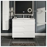 Eviva Joy 40 in. White Single Sink Bath Vanity with Porcelain Top and Integrated Sink