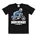 Logoshirt® Sesamstrasse - Krümelmonster - Motorrad I T-Shirt Print Damen & Herren I schwarz I Lizenziertes Originaldesign, Größe 4XL