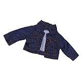 Mode dunkelblaue Jeans Jacke Mantel Outwear - ideal für Puppe verkleiden sich Kleidung Zubehör.