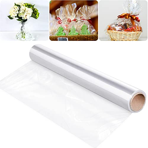 Papier cadeau transparent 80 cm x 30 m Convient pour mariages, fleuristes, anniversaires