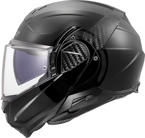 LS2, Casco Moto Modular ADVANT II SOLID Gloss Black, XL