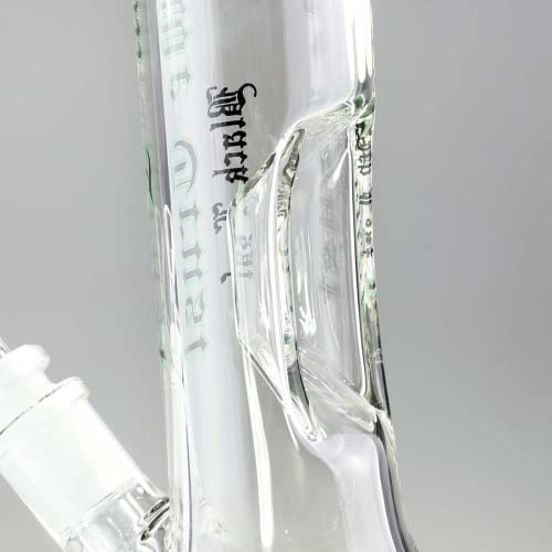 Glas Bong In Weed We Trust Beakerbong Ice Wasserpfeife 325mm/Ø 130/51mm / Normschliff: NS 19/14 (18,8mm/14,5mm… – Bild 2