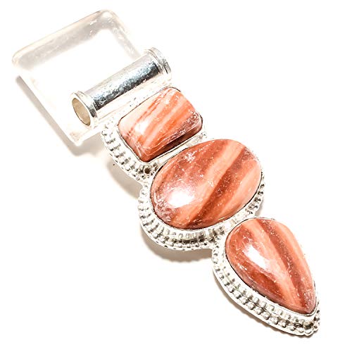 Pendentif en jaspe rouge et argent 925 fait main unique SF-2305