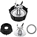 Blender Blade for Oster Osterizer with Rubber Seal Gasket & 4902 Blender Jar Bottom - 6 Point Fusion Blade 4980 replacement parts by Wadoy