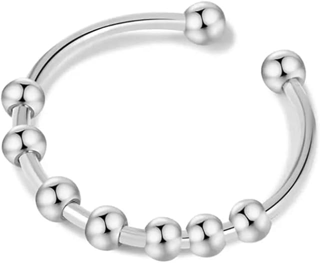 Stainless steel fidget ring | Anxiety ring | Ring to stop finger picking