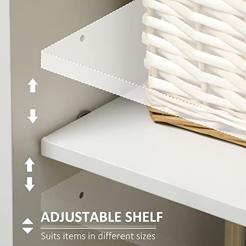 Homcom Buffet Cabinet, Farmhouse Sideboard, Coffee Bar Cabinet With Adjustable Shelf, Sliding Barn Door For Kitchen And Living Room, White And Brown #TOP4