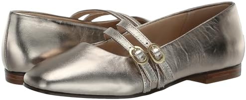 Bella Vita Women's Davenport Mary Jane Flat, Champagne Leather, 8.5 Wide | Image 6