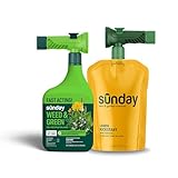 Sunday Weed & Green + Liquid Lawn Kickstart Spring Weed and Feed Kit, Pre-Emergent & Post-Emergent Lawn Weed Killer + 22-0-2 Lawn Fertilizer, Kills Dandelion + Crabgrass, for Lawns up to 5,000 sq ft