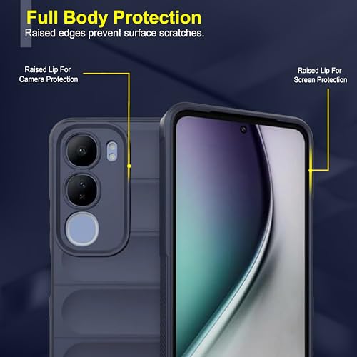 Image of amazon basics Back Case Cover for Vivo Y29 5G | Compatible for Vivo Y29 5G Back Case Cover | Liquid Silicon Magic with Camera Protection | Sapphire