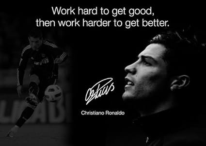 Motivation Ronaldo 27 Football Real Madrid Legend Citation Anglais Imprime Sign Poster Avec Autographe Poster Image Amazon Fr Cuisine Et Maison