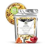 Nelson's Tea Caramel Apple Chai Tea Loose Leaf - Cut & Sifted Red Rooibos Loose Leaf Tea, Black Tea with Cinnamon Chips, Peppercorn, Ginger Root, Cardamom, Clove, Orange Peel and Spice (Sample 0.5 Oz)