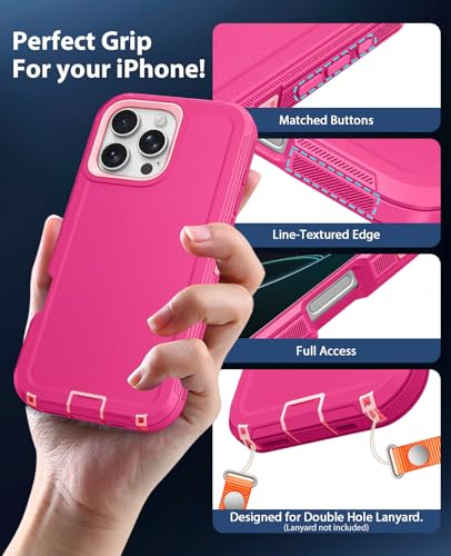 Coque iPhone 16 Pro Max antichoc rose pour protéger votre écran des chutes - 4