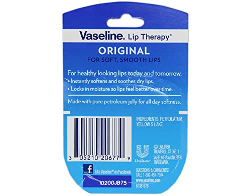 Image of Vaseline Lip Therapy Original | Classic Balm for Soft & Smooth Finish | 72Hr Moisturization | Original Neutral Fragrance | 7g