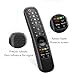 Case Cover for LG Magic Remote 2021-2024, Silicone Skin Sleeve for LG Smart TV Remote Control MR24GN MR23GA MR22GA AN-MR21GA Black