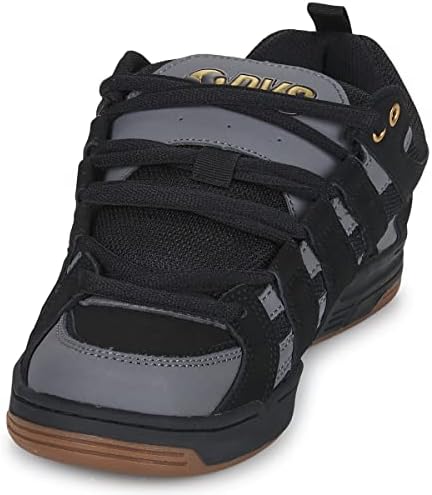 DVS Men's Primo Skate Shoe, Black/Charcoal/Gold, 11 | Image 2