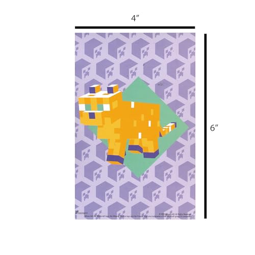 Mini Minecraft Posters for Kids - Video Game Wall Art Bundle Includes 12 Mini Room Posters (4\" x 6\"), Stickers, More | Minecraft Decorations