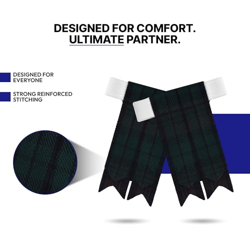 Image of Scottish Tartan Kilt Flashes with Elastic Adjusters