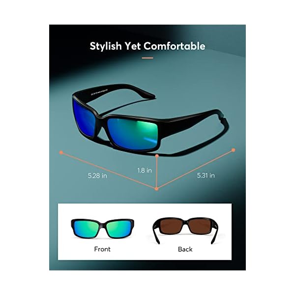 Summerlin Polarized Sports Sunglasses for Men Women, UV400 Protection HD Lens, Lightweight for Fishing, Driving