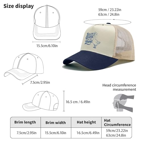 Image of Funny Goose Hat Silly Goose On The Loose Hat Men Baseball Hats Funny Cap