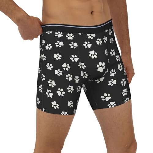 Animal paw print Men's Boxer Briefs, Mens Trunks Underwear Wicking-Breathable Underpants4