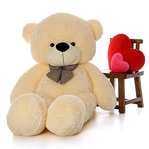 Image of 4 Feet Beige Giant Teddy Bear 48 inch Soft Toy, Plush, and Cuddly Stuffed Animal for Kids, Birthdays, Anniversaries, Valentine's Day, and Special Occasions Large Huggable (4 Feet Beige)