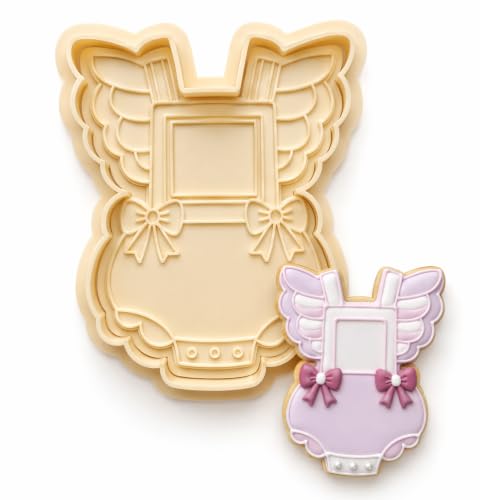 Emporte-pièce Flycalf bébé costume avec tampon 3D, moule fondant, 3 po