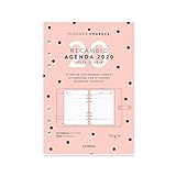 Tu agenda 2020 en vista diaria; también contiene planificadores en vista mensual; este recambio es compatible con tu agenda de anillas tamaño a5. 344 páginas (172 hojas) papel natural 90 grs; medidas: 14,5 cm x 21 cm