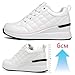 Imagen de GURGER Zapatillas de Cuña para Mujer Bambas Cuña Zapatos Deportivas Ligeras y Transpirable Wedge Plataforma Sneakers Blanco 38