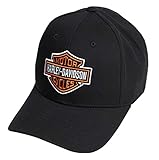 Harley-Davidson Men's Bar & Shield Curved Bill Snapback Baseball Cap - Black