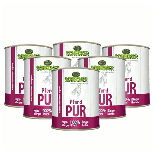 100% Pferd pur 6x820g Pferdefleisch und wertvollen Innereien, wie Leber, Lunge, Magen etc in Dosen Nassfutter für den Hund nur 4,7 % Fett Dieses Hundefutter ist ohne jegliche Chemie Ideal zum Barfen