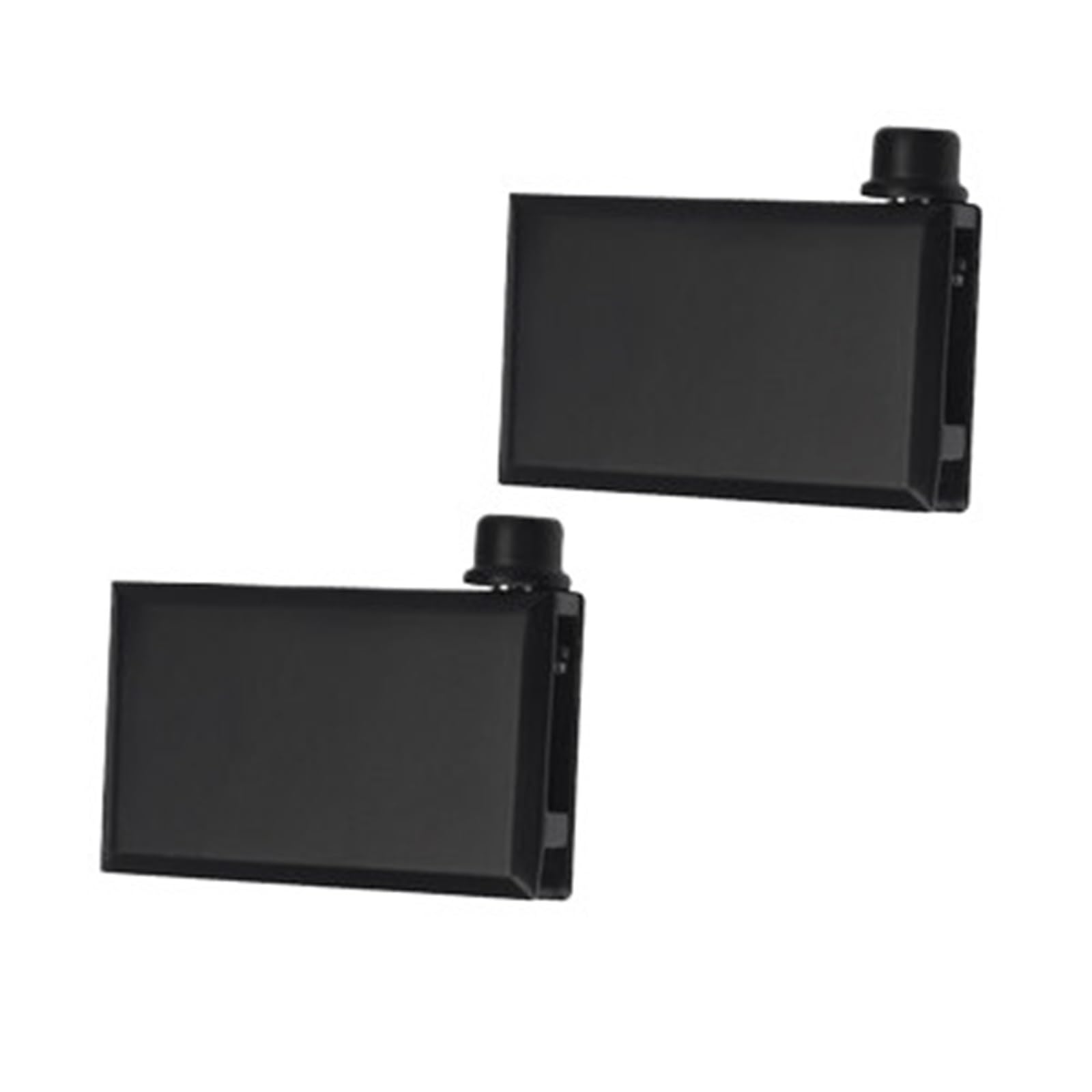 1Pair 5-8MM Glass Pivot Door Hinge Book Cabinet Cupboard Display Showcase Brushed Matte Black Gold(Matte Black)