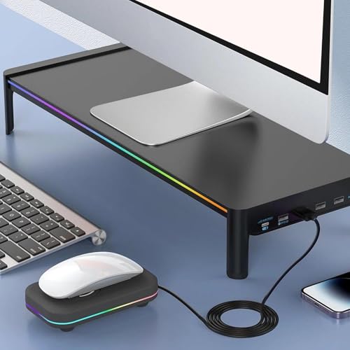 Ratón para evitar la pantalla de bloqueo de computadora con luces LED RGB 3