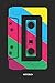 Notizbuch: Retro Neon Neunziger Kassette - Liniertes Kassetten Notizbuch. Tolle Geschenk Idee für Kassetten, Retro, Nostalgie, 80s und 90s Fans und alle die Musik lieben.