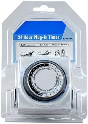 Analog Timer, 24 Hour Timer, Double Outlet Electrical Timer