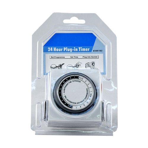 Analog Timer, 24 Hour Timer, Double Outlet Electrical Timer