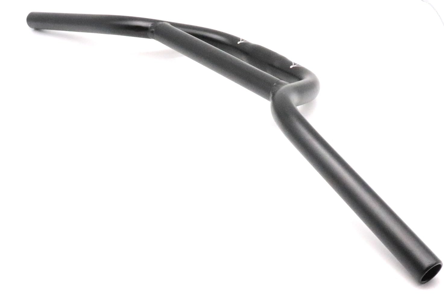BMX Manubrio per bicicletta in alluminio manubrio per bicicletta freestyle 620 640mm H110 mm nero argento (640mm nero)
